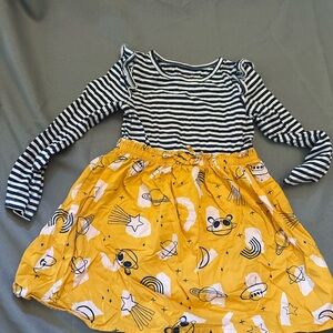 Cat & Jack Long Sleeve Sundress space theme 4T